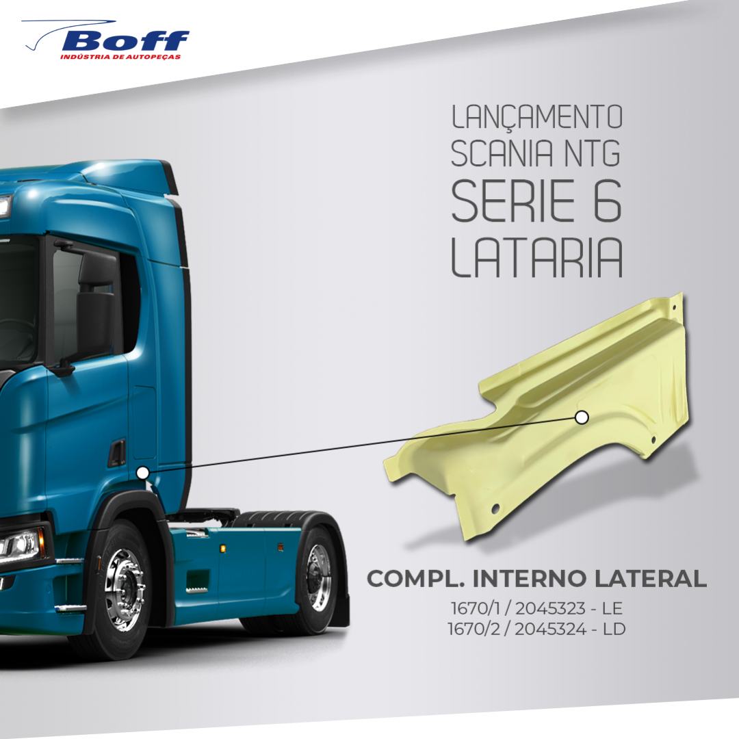 Lançamento Complemento Interno Lateral da Cabine R Lado Esquerdo Scania NTG